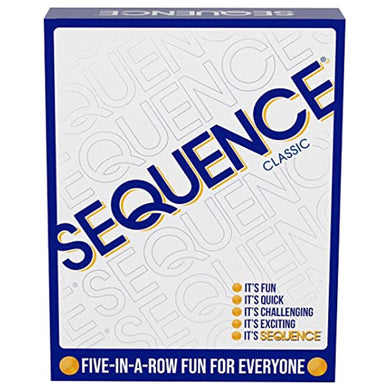 SEQUENCE- Original SEQUENCE Game with Folding Board, Cards and Chips by Jax ( Packaging may Vary ) White, 10.3