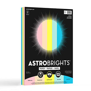 Astrobrights Color Paper, 8.5" x 11", 24 lb/89 gsm, Sprinkle Assortment, 300 Sheets (94000)