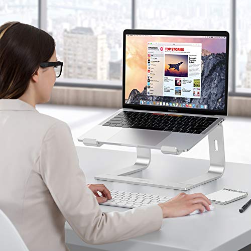 OMOTON Laptop Stand, Detachable Laptop Mount, Aluminum Laptop Holder Stand  for Desk, Compatible with MacBook Air/Pro, Dell, HP, Lenovo and All Laptops