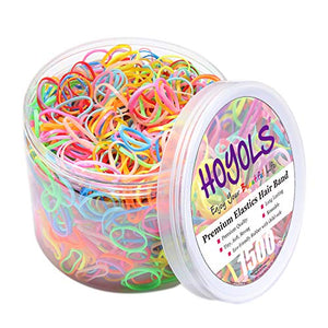 HOYOLS Elastic Hair Ties Hair Rubber Bands Ponytail Holders for Women Girls Thin Small Hair Elastics 1500 Piece Pack
