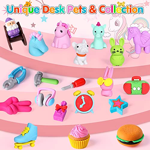 Moosia RNAB09BQZLNKD moosia 120 pack animal pencil erasers for kids bulk  desk pet toy 3d mini puzzle erasers take apart erasers treasure box toys