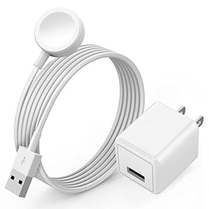 Watch Charger for Apple Watch Charger, Long 6.6FT iWatch Portable Wireless Fast Charging Cable Cord with USB Wall Charger Plug Adapter Block Compatible with Apple Watch Series 9/8/7/SE/6/5/4/3/2/1