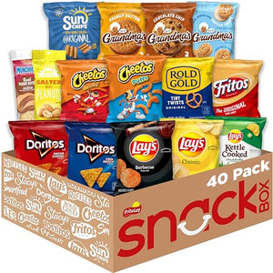 Frito Lay Ultimate Classic Snacks Package, Variety Assortment of Chips, Cookies, Crackers, & Nuts, (Pack of 40) (Packaging May Vary)