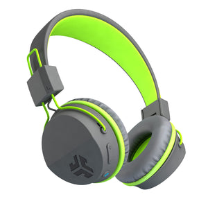 JLab Neon Wireless On-Ear Headphones, Graphite/Green, 13 Hour Bluetooth Playtime, Noise Isolation, 40mm Neodymium Drivers, C3 Sound (Crystal Clear Clarity)