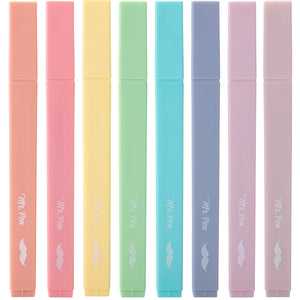 Mr. Pen- Aesthetic Cute Pastel Highlighters Set, 8 pcs, Chisel Tip, Candy Colors, No Bleed Bible Assorted Colors