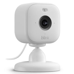 All-new Blink Mini 2 — Plug-in smart security camera, HD night view in color, built-in spotlight, two-way audio, motion detection, Works with Alexa (White)