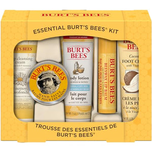 Burt's Bees Gifts Ideas - Essential Everyday Beauty Set, 5 Travel Size Products - Deep Cleansing Cream, Hand Salve, Body Lotion, Foot Cream and Lip Balm