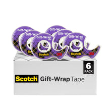 Scotch Gift-Wrap Tape, 3/4 in x 650 in, 6 Dispensers/Pack