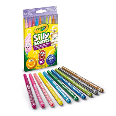 Crayola Silly Scents Washable Scented Markers, 10 Count, Gift for Kids