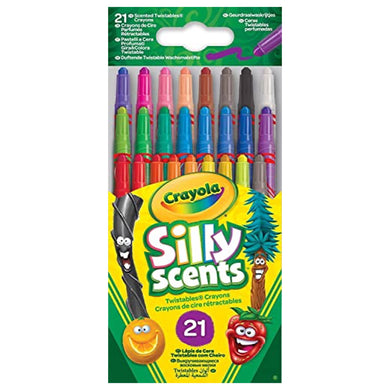 Crayola Silly Scents Mini Twistable Crayons - Assorted Colours (Pack of 21) | So Smelly, You Won't Believe Your Nose! | Ideal for Kids Aged 3+