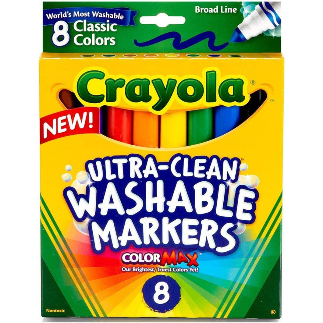Washable Broad Point Markers (8/Pack) [Set of 2]
