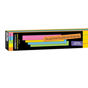 Astrobrights Colored Sentence Strips, 3" x 24", 65 lb/176 gsm, 5-Color Assortment, 100 Count (91992)