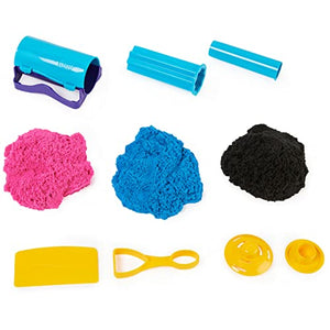 Kinetic Sand, Slice N’ Surprise Set with 13.5oz of Black, Pink and Blue Play Sand and 7 Tools, Sensory Toys for Kids Ages 3 and up