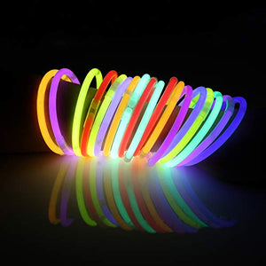 JOYIN 144 Pcs Glow Sticks Bulk 8" Bracelets Necklaces, Glow in the Dark Neon , Easter, Christmas, Football,Halloween Party Supplies Pack,