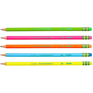 Dixon® Neon Colored Pencils, Assorted, Pack Of 10