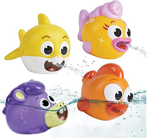 WowWee Baby Shark Bath Squirt Toy 4-Pack Big Show!