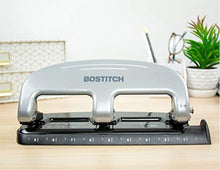 Bostitch Office EZ Squeeze 3-Hole Punch, 20 Sheet Capacity, Reduced Effort, No Jam Technology , Silver