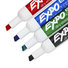 EXPO Low-Odor Dry Erase Markers, Chisel Tip, Assorted Colors, 4-Count