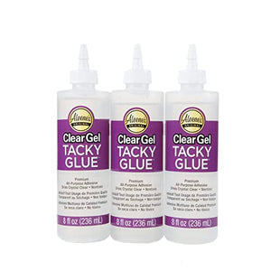 Aleene's Clear Gel Tacky Glue 3 Pack, 8 oz, 8 FL OZ, 24