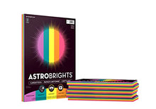 Astrobrights Colored Cardstock, 8.5" x 11", 65 lb/176 gsm, Tropical" 5-Color Assortment, 6 Individual Packs of 50 Assorted Sheets - 300 Sheets in Total (91797)