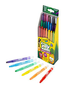 Crayola Silly Scents Mini Twistable Crayons - Assorted Colours (Pack of 21) | So Smelly, You Won't Believe Your Nose! | Ideal for Kids Aged 3+