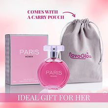 NovoGlow Paris Women- Eau De Parfum Spray Perfume, Fragrance For Women- Daywear, Casual Daily Cologne Set with Deluxe Suede Pouch- 3.4 Oz Bottle- Ideal EDP Beauty Gift for Birthday, Anniversary