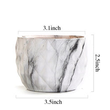 SE SUN-E Sun-E Modern Style Marbling Ceramic Flower Pot Succulent/Cactus Planter Pots Container Bonsai Planters with Hole 3.35 Inch Gift Idea(4 in Set) Plants Not Included