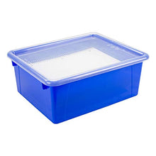 Storex Letter Size Deep Storage Tray – Organizer Bin with Non-Snap Lid for Classroom, Office and Home, Assorted Colors, 5-Pack (62542U05C)