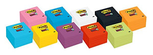 Post-it Super Sticky Notes, 3 in x 3 in, 5 Pads, 2x the Sticking Power, Black, Recyclable (654-5SSSC)
