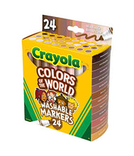 Crayola Colors of The World Markers, Skin Tone Markers, Classroom Supplies, Gift for Kids, 24 Count (Styles Vary)