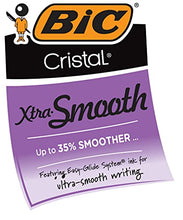 BIC Cristal Xtra Smooth Ballpoint Pen, Medium Point (1.0mm), Black, For Everyday Writing Activities, 10-Count