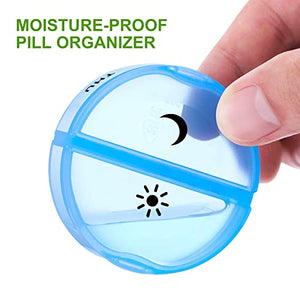 Weekly Pill Organizer 7 Day 2 Times a Day, Sukuos Large Daily Pill Cases for Pills/Vitamin/Fish Oil/Supplements, BPA Free Pill Box, Easy to Clean