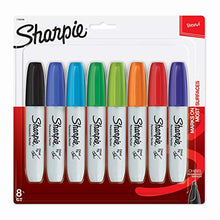 Sharpie Chisel Tip Permanent Marker, Assorted Colors, 8-Pack (38250PP)