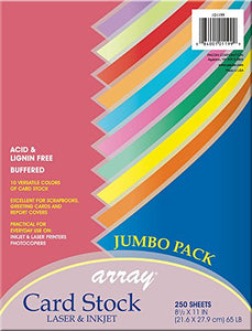 Color Cardstock 250 Sheets (2406904594496)
