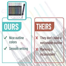 Mr. Pen- Double Line Outline Markers, 10 Colors, Shimmer Markers, Self-Outline Metallic Markers, Outline Pens, Craft Pens