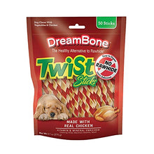 Dreambone Twist Sticks, Rawhide-Free Chews For Dogs, With Real Chicken, 50-Count