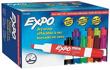 Expo Chisel-Tip Dry Erase Marker Set, Black, Blue, Green, Red, Brown, Lime, Orange, Pink, Purple, Pumpkin - pkg. of 12