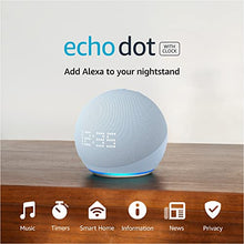 Echo Dot (5th Gen, 2022 release) with clock | Smart speaker with clock and Alexa | Cloud Blue
