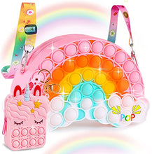 Aucma 2 Pack Purse for Girls Toys Gift Rainbow Cloud Pink Unicorn Crossbody Handbag Bag Kid 3 4 5 6 7 8 9 10 11 12 Years Old Birthday Valentines Christmas Stocking Easter Basket Stuffers Stuff