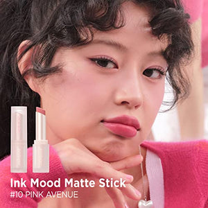 Peripera Ink Mood Matte Lipstick, Lightweight, Matte, Smooth, Hydrating, Lasting Color Payoff (10 PINK AVENUE)
