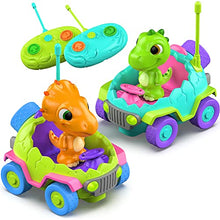 MindSprout Dino Chasers | Remote Control Car for Kids Age 2 3 4 5 Years Old, (2 Pack) Toddler Toys Age 2-4, Birthday Gift for Boys & Girls, Family Fun, Kids Dinosaur Toys | LED Lights & Music