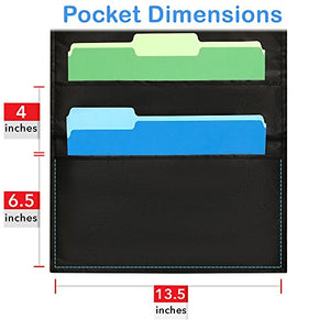 Essex Wares 5 Pocket Compact Storage Pocket Chart, Hanging Wall File Organizer Organize Your Assignments, Files, Scrapbook Papers & More (Black)