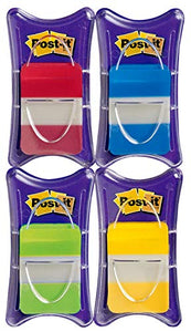 Post-it Tabs, 1 in Solid, Asst Colors, 25/Color, 25/Dispenser, 4 Dispenser/Pack (686-RALY)