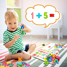 Attmu Wooden Puzzles for Toddlers, Alphabet Puzzle and Number Puzzle, 2 in 1 Preschool Educational Learning Toys with Chunky Wood ABC Puzzle Board, for Girls Boys Kindergarten Set of 2