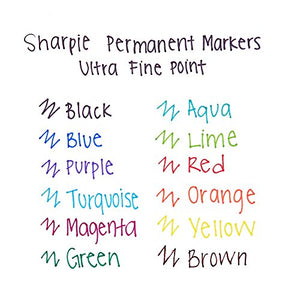 12 Permanent Markers