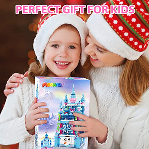 MOONTOY Princess Castle STEM Building Toys for Girls Age 6 7 8 9 10 11 12 Years Old- 492 PCS Castle Building Blocks Kits Creative Educational Building Sets Christmas Birthday Gifts for Girl Boys Kids