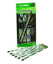 Ticonderoga Noir Pencils, Wood-Cased #2 HB Soft, Pre-Sharpened with Eraser, Holographic Barrel, 6 x 12-Packs, 72 Pencils Total (13970)