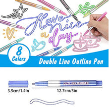 8 Outline Marker Pens