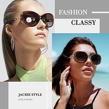 Sunier Polarized Sunglasses for Womens Women Sun Glasses Trendy Oversized Fashion Shades UV Protection Retro Designer Luxury Eyewear Transparent Brown Frame Gradient Brown Lens S85