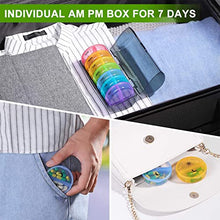 Weekly Pill Organizer 7 Day 2 Times a Day, Sukuos Large Daily Pill Cases for Pills/Vitamin/Fish Oil/Supplements, BPA Free Pill Box, Easy to Clean